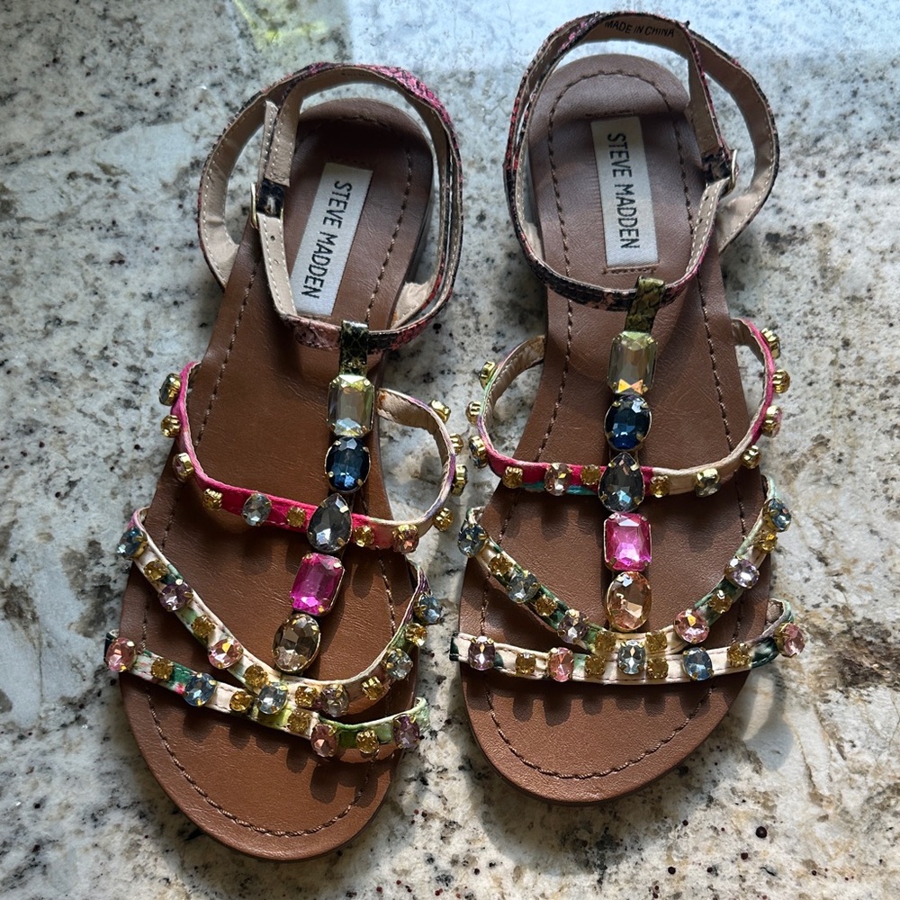 Steve Madden Bejeweled Sandals size 8